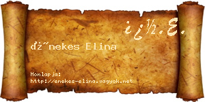 Énekes Elina névjegykártya